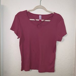 Crisscross neckline top